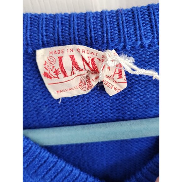 V-Neck Blue Sweater for Women - Picture 6 of 9